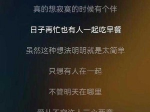 你的温柔曾让我别无所求：一首深情款款的歌曲故事