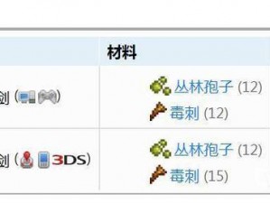 泰拉瑞亚草剑合成攻略：详解所需材料、合成条件与步骤