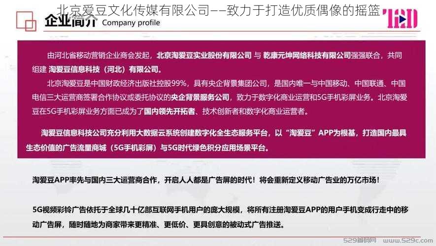 北京爱豆文化传媒有限公司——致力于打造优质偶像的摇篮