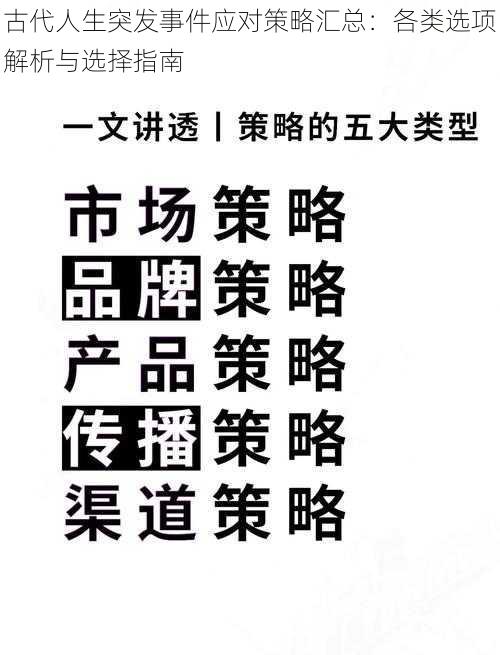 古代人生突发事件应对策略汇总：各类选项解析与选择指南