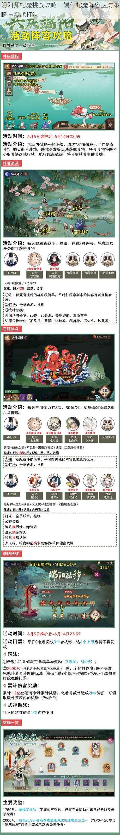 阴阳师蛇魔挑战攻略：端午蛇魔阵容应对策略与实战打法