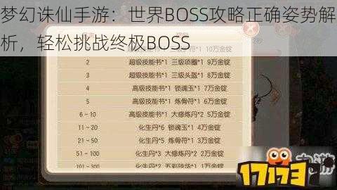 梦幻诛仙手游：世界BOSS攻略正确姿势解析，轻松挑战终极BOSS