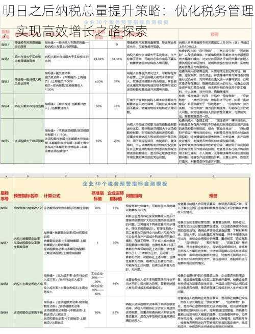 明日之后纳税总量提升策略：优化税务管理，实现高效增长之路探索