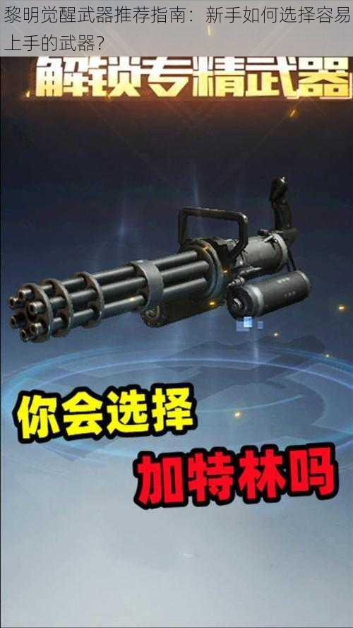 黎明觉醒武器推荐指南：新手如何选择容易上手的武器？