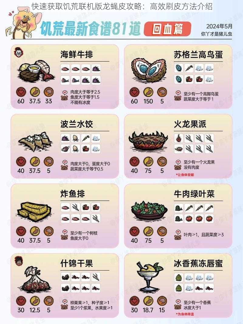 快速获取饥荒联机版龙蝇皮攻略：高效刷皮方法介绍