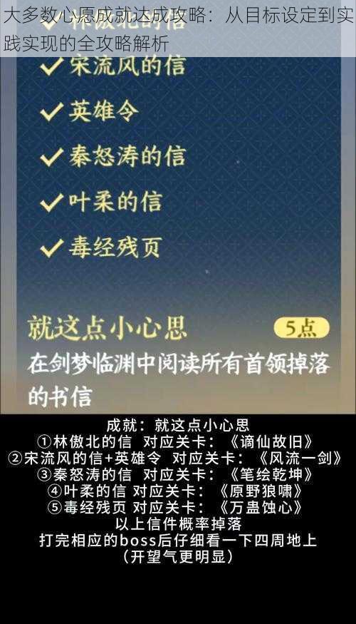 大多数心愿成就达成攻略：从目标设定到实践实现的全攻略解析