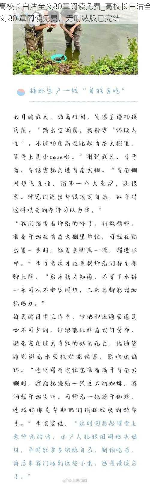 高校长白沽全文80章阅读免费_高校长白沽全文 80 章阅读免费，无删减版已完结