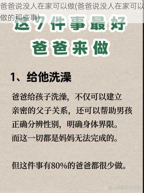 爸爸说没人在家可以做(爸爸说没人在家可以做的那些事)