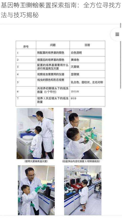 基因特工测绘装置探索指南：全方位寻找方法与技巧揭秘