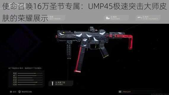 使命召唤16万圣节专属：UMP45极速突击大师皮肤的荣耀展示