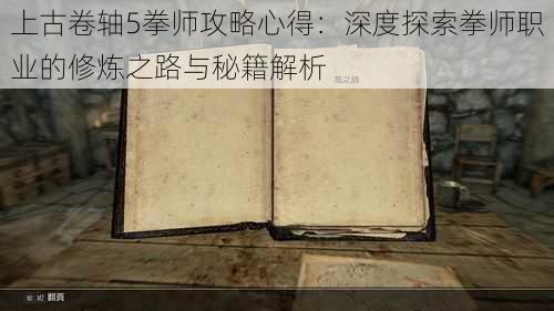 上古卷轴5拳师攻略心得：深度探索拳师职业的修炼之路与秘籍解析