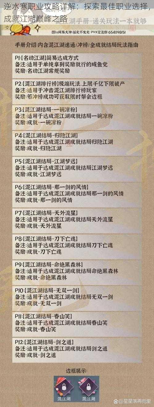 逆水寒职业攻略详解：探索最佳职业选择，成就江湖巅峰之路