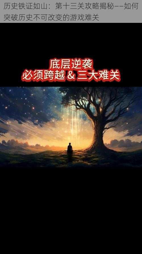 历史铁证如山：第十三关攻略揭秘——如何突破历史不可改变的游戏难关