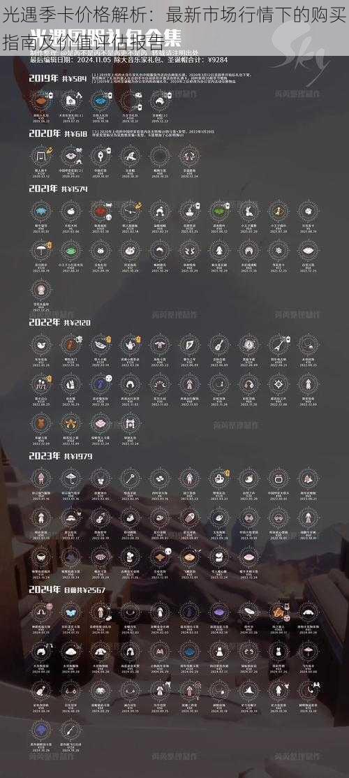 光遇季卡价格解析：最新市场行情下的购买指南及价值评估报告