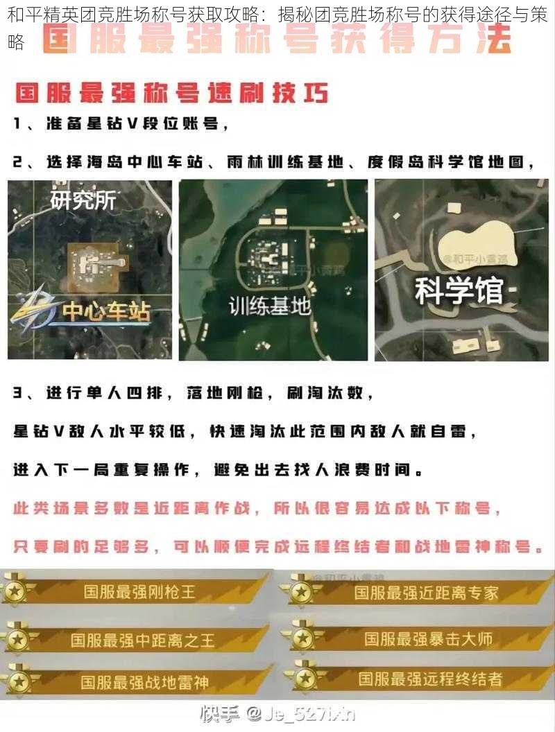 和平精英团竞胜场称号获取攻略：揭秘团竞胜场称号的获得途径与策略